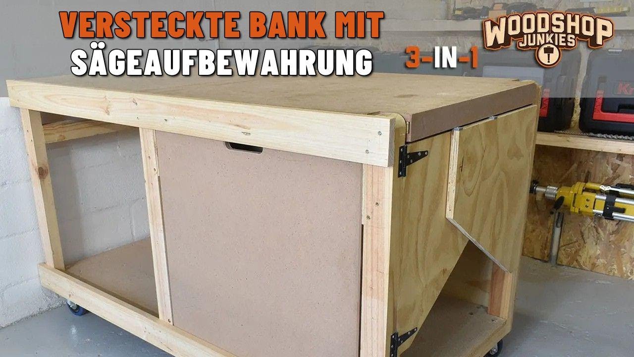 3-in-1 Gehrungsbank mit verstecktem Werkzeugfach – Das Must-have für deine Werkstatt!