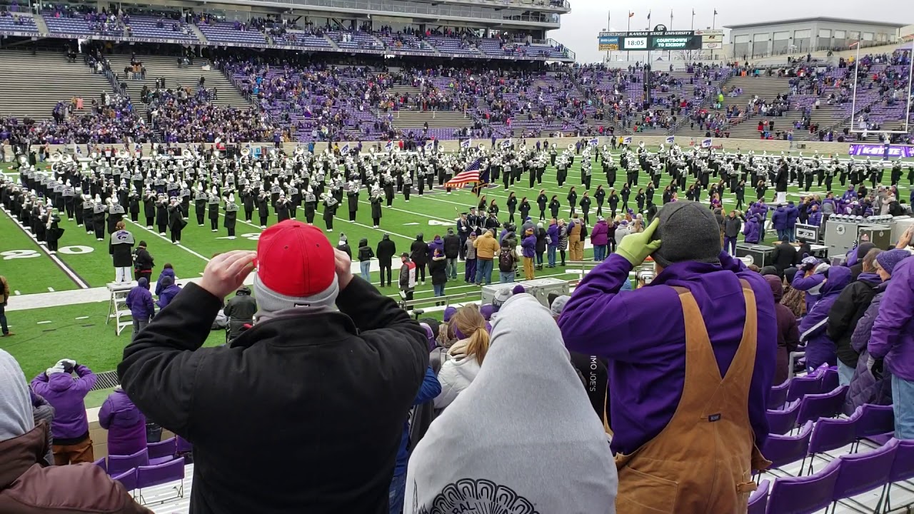 Kansas State University Marching Band, The Pride of Wildcat Land.  Pregame 11 17 18