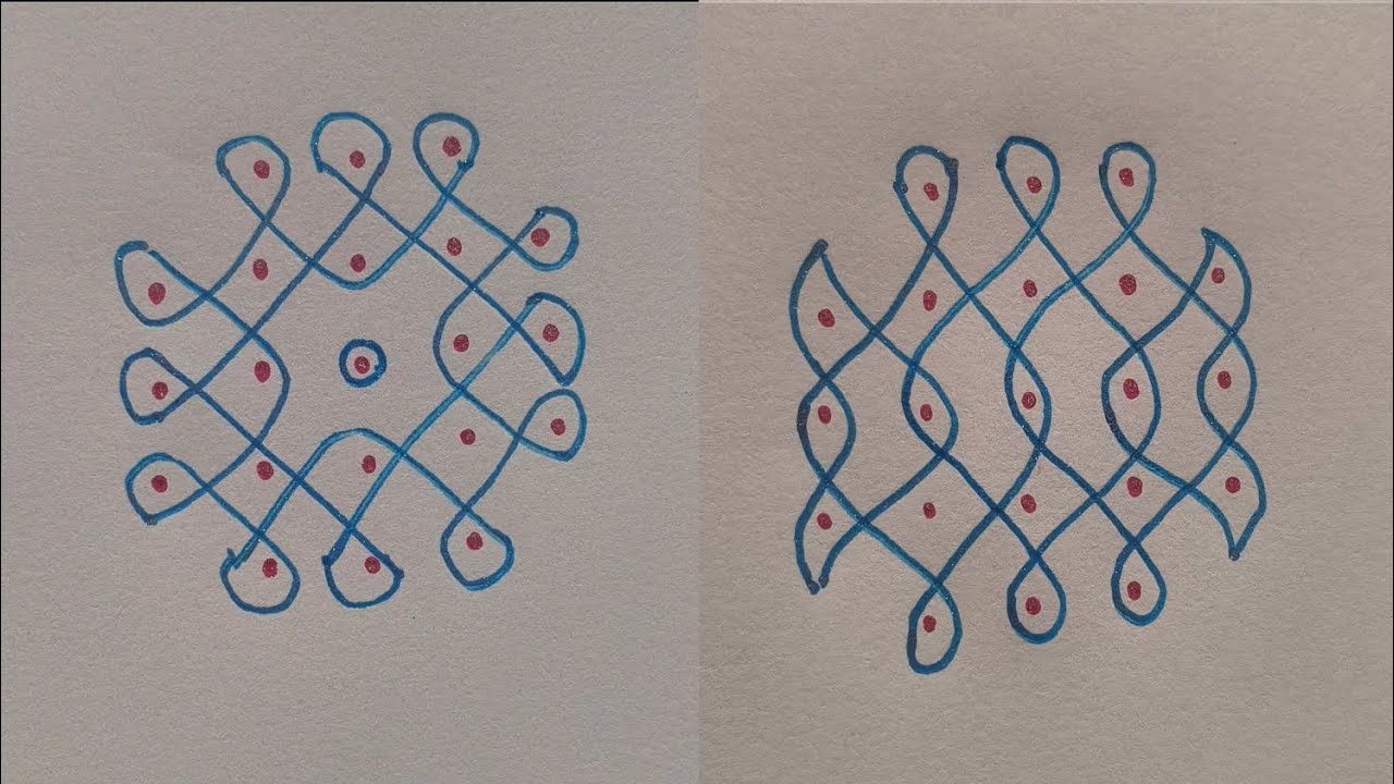 Small kolam designs with dots| Easy melikela muggu #rangoli #dotmuggulu #trendingrangoli