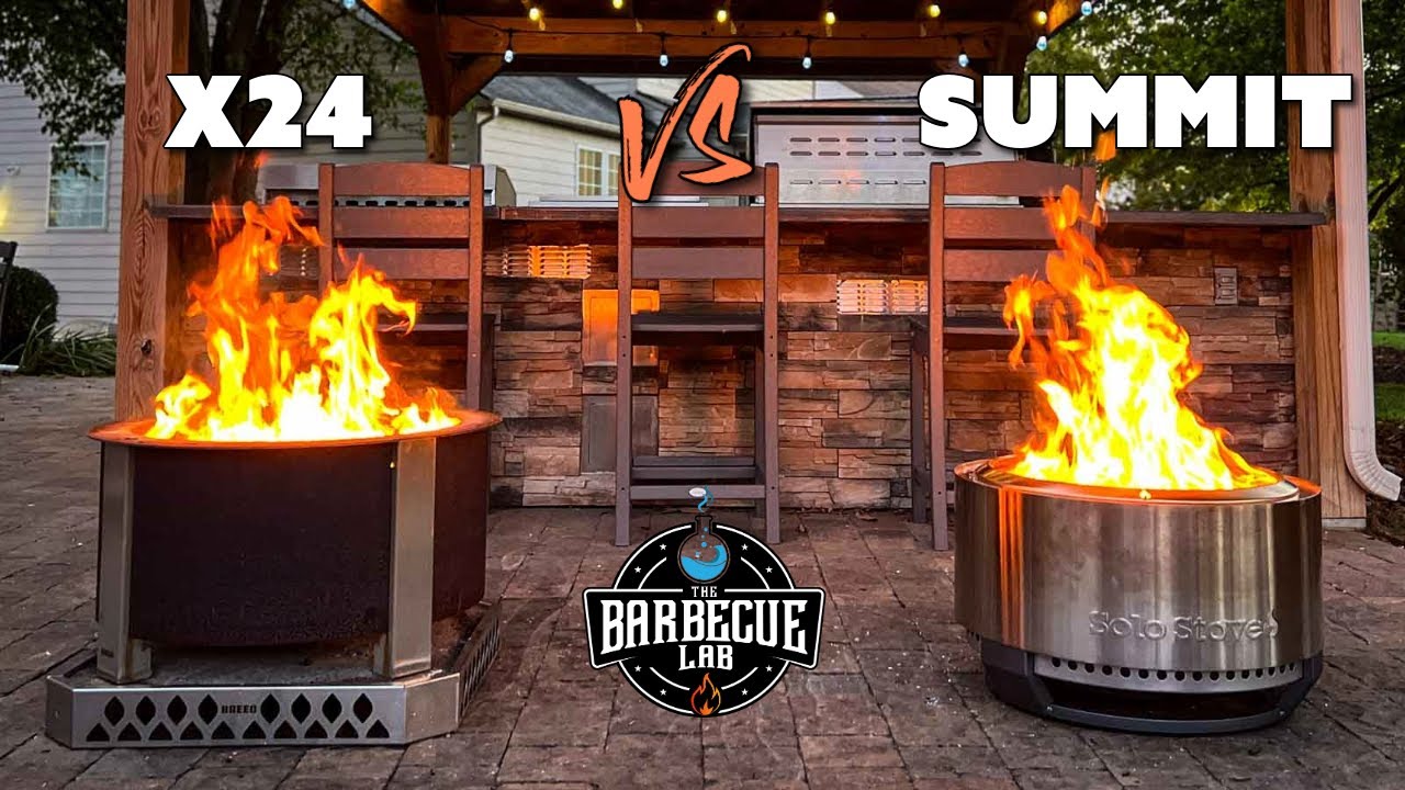 24-дюймовая бездымная костровая яма для костра | Breeo X24 против Solo Stove Summit 24