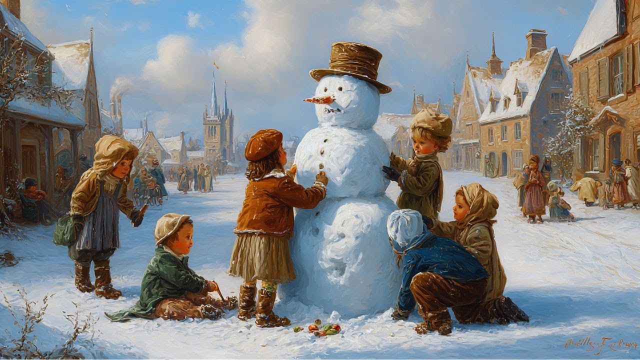 ❄️ Classical Winter Lights – A Monet-Style Painting Comes to Life 🎹 | Visual Poem with Piano