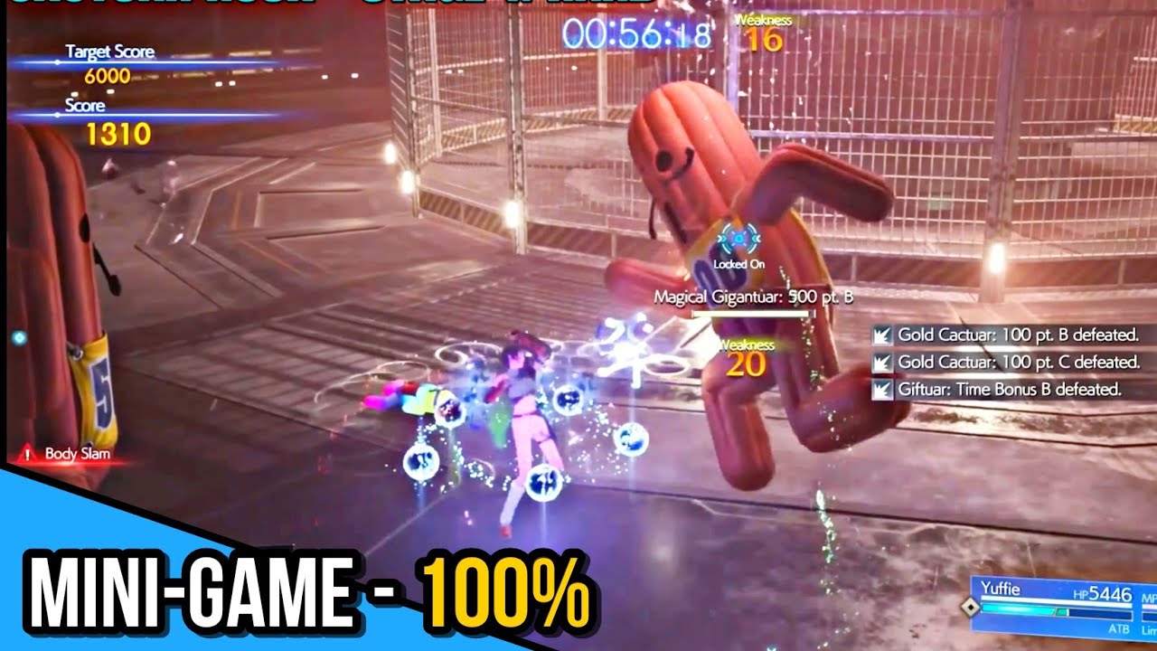 Final Fantasy 7 Rebirth - Cactuar Rush Minigame Rank 3 Guide including HARD MODE