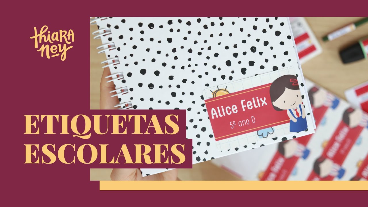 Faça e venda: Etiquetas Escolares em papel adesivo fotográfico