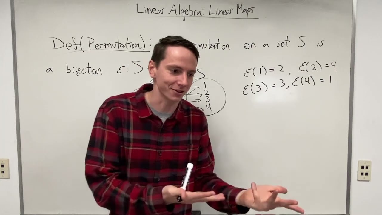 Linear Algebra: Lecture 14/33 - Permutations, The Levi-Civita Symbol