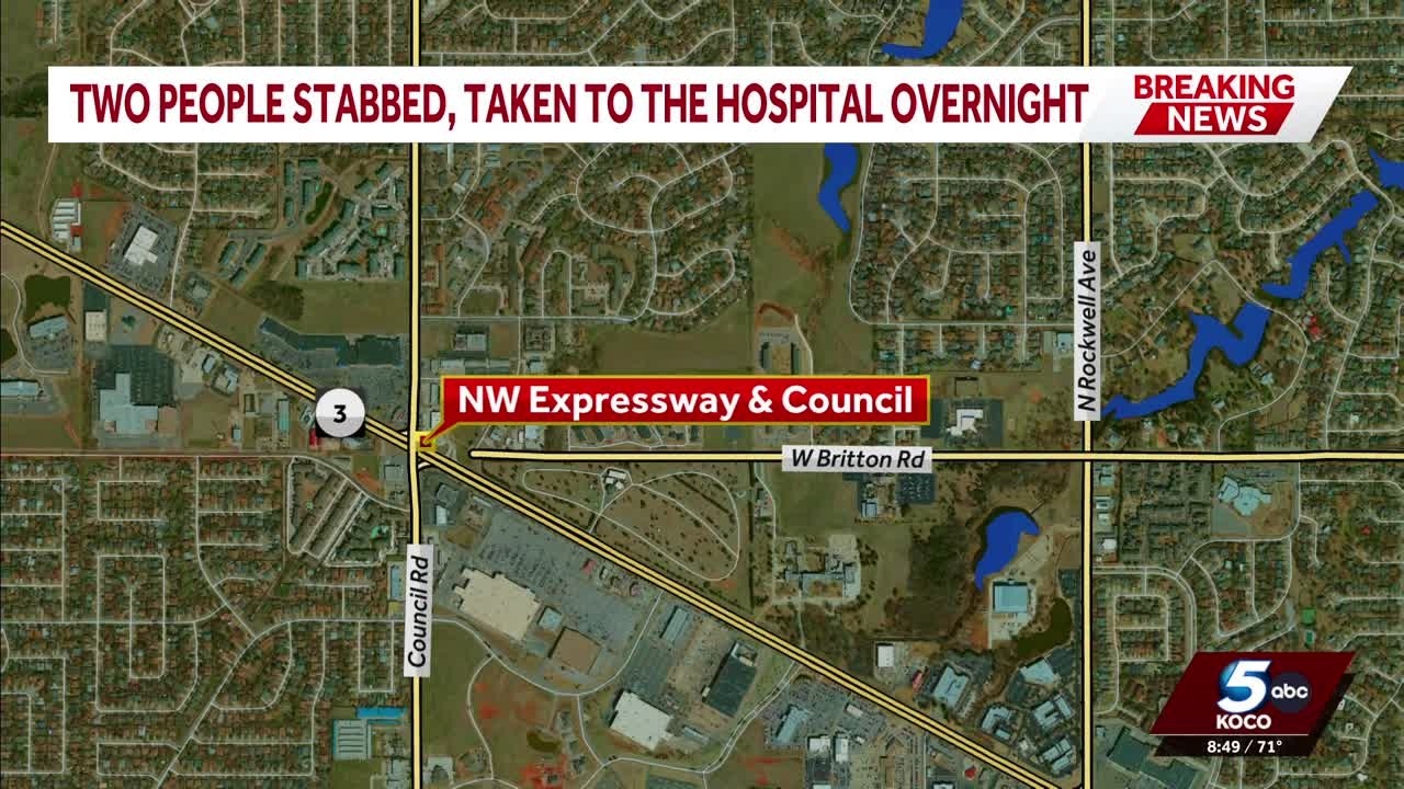 2 people taken to hospital in critical condition after stabbing in northwest Oklahoma City