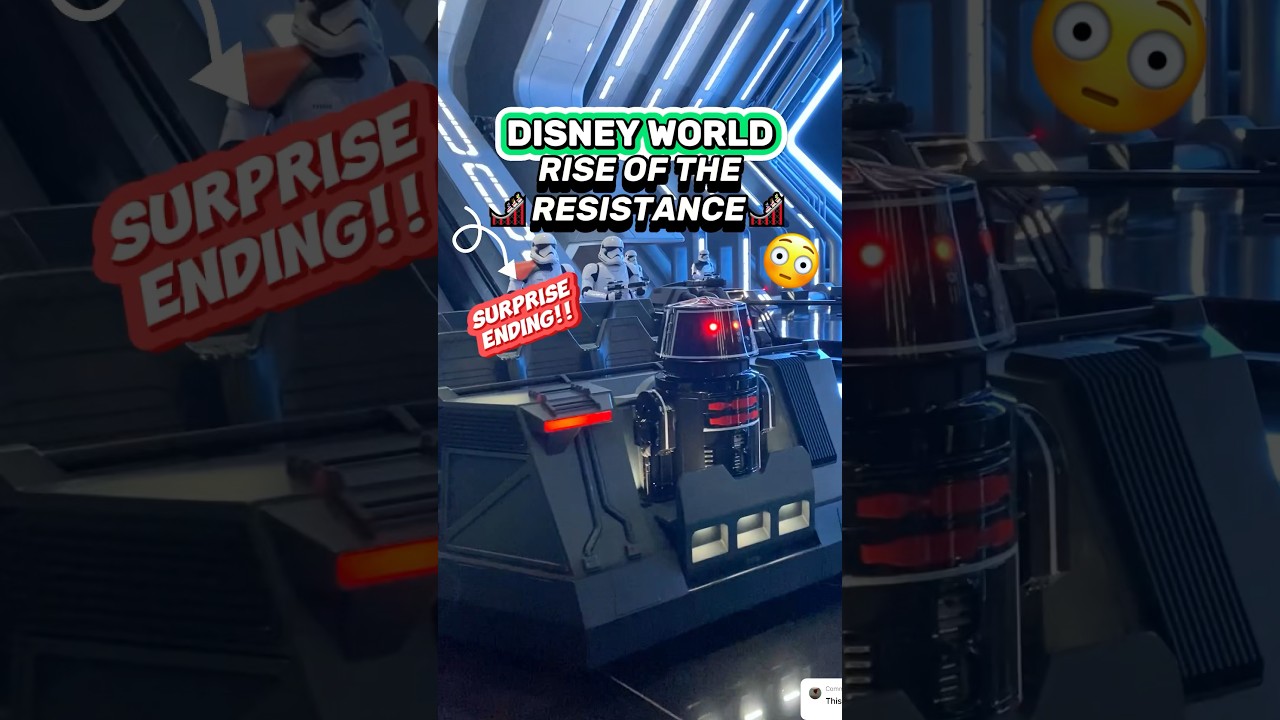 SURPRISE ENDING of This Disney Ride! 😳🎢 (Rise of the Resistance Drop)