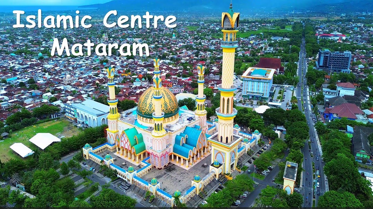 Kemegahan Islamic Centre Mataram @Sky-JelajahLombok #travel #lombokisland #masjid #drone #lombok