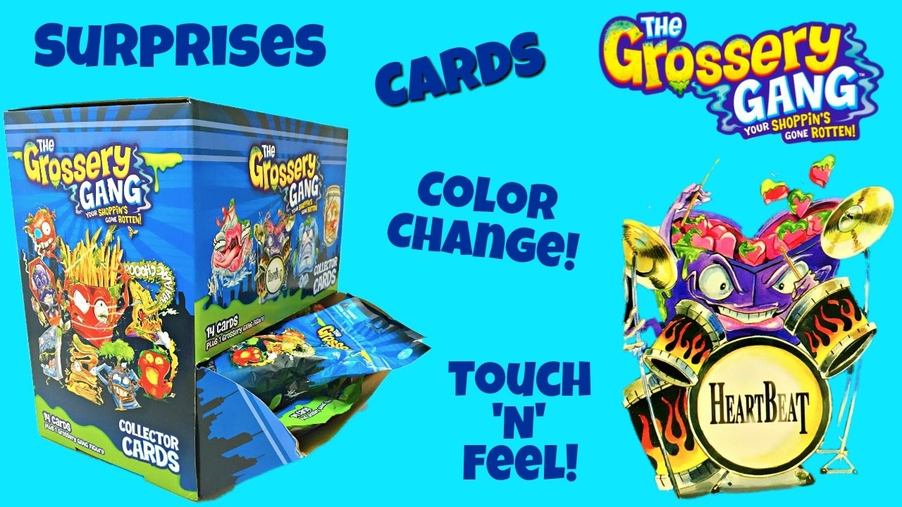Grossery Gang Surprise Blind Bags & Special Cards, Hologram, Heat Color Change, Touch & Feel Texture