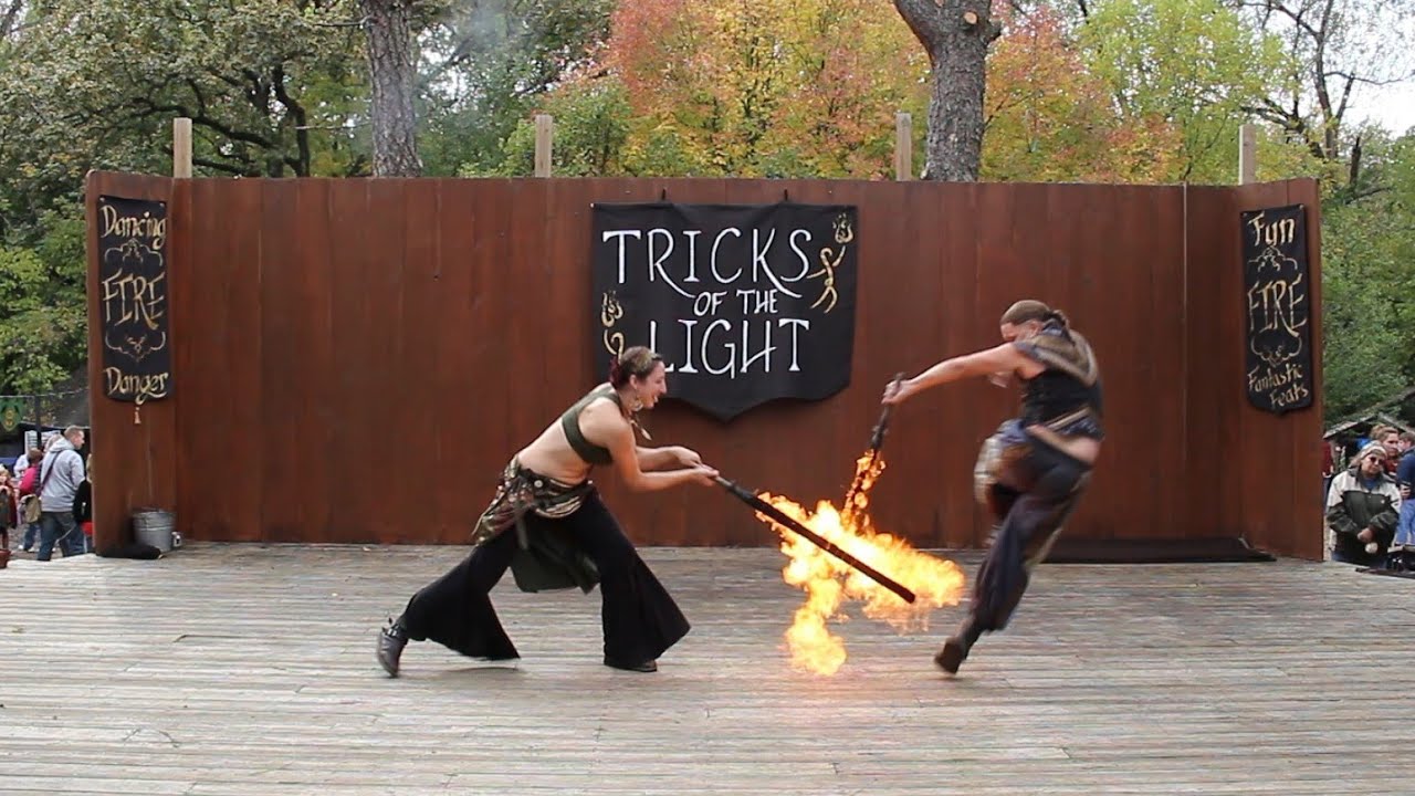 Giant Fire Sword Fight Comedy | Tricks of the Light  | LIVE at 2018 Kansas City Renaissance Festival