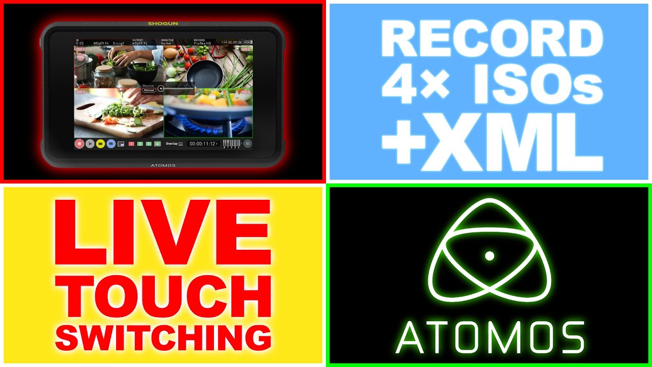 How to LIVE STREAM with TOUCH SCREEN Switching, ISO Recording, & FCPXML Export with ATOMOS Shogun 7