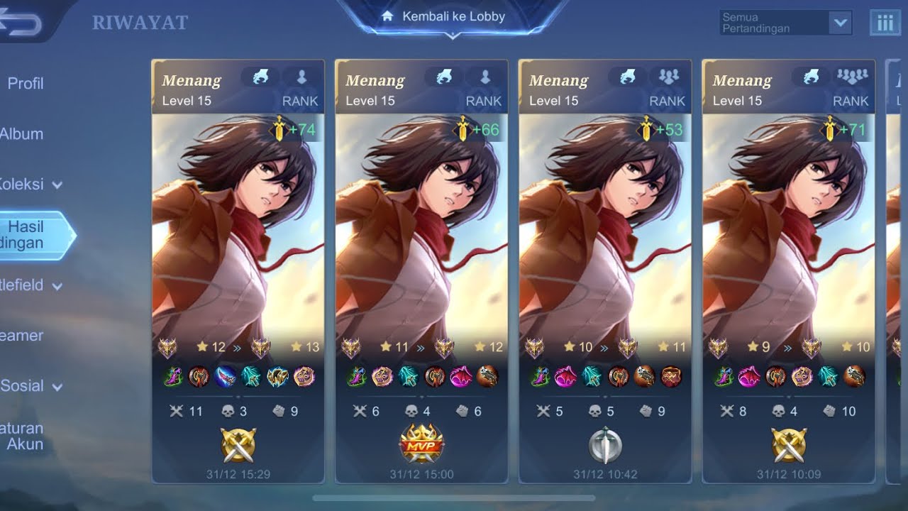 MANTAN TOP GLOBAL FANNY PUSH RANK AGAIN KAKU JARI #fannyvideo #mlbb 