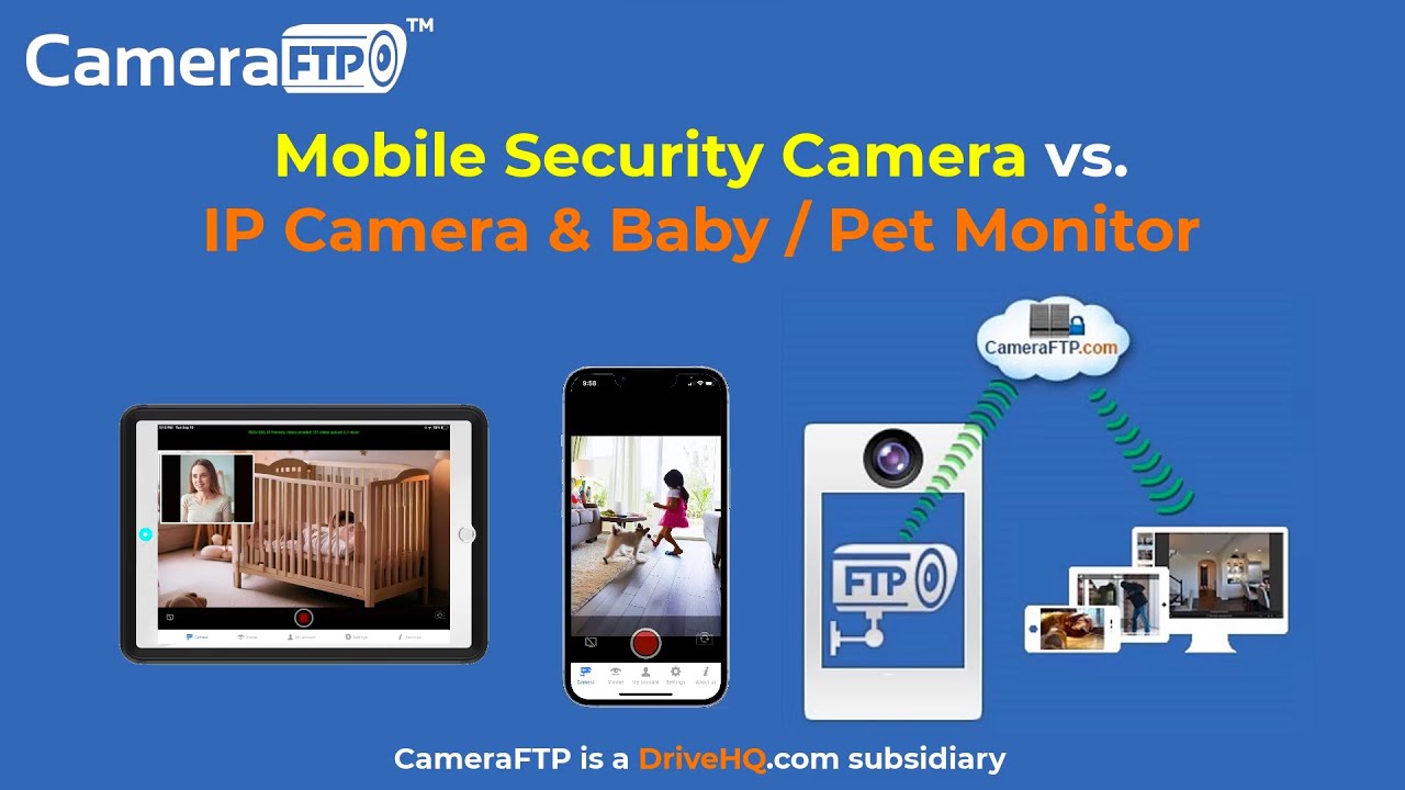 Mobile Security Camera vs IP Camera & Baby Monitor: Use Phone/Tablet as IP Camera & Baby/Pet Monitor