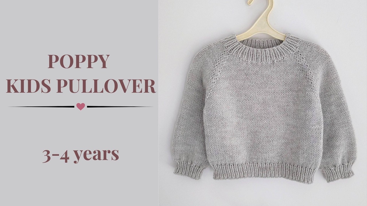 Free video tutorial for perfect unisex sweater by SeventhSedge. Knitting pattern for size 3-4 years.
