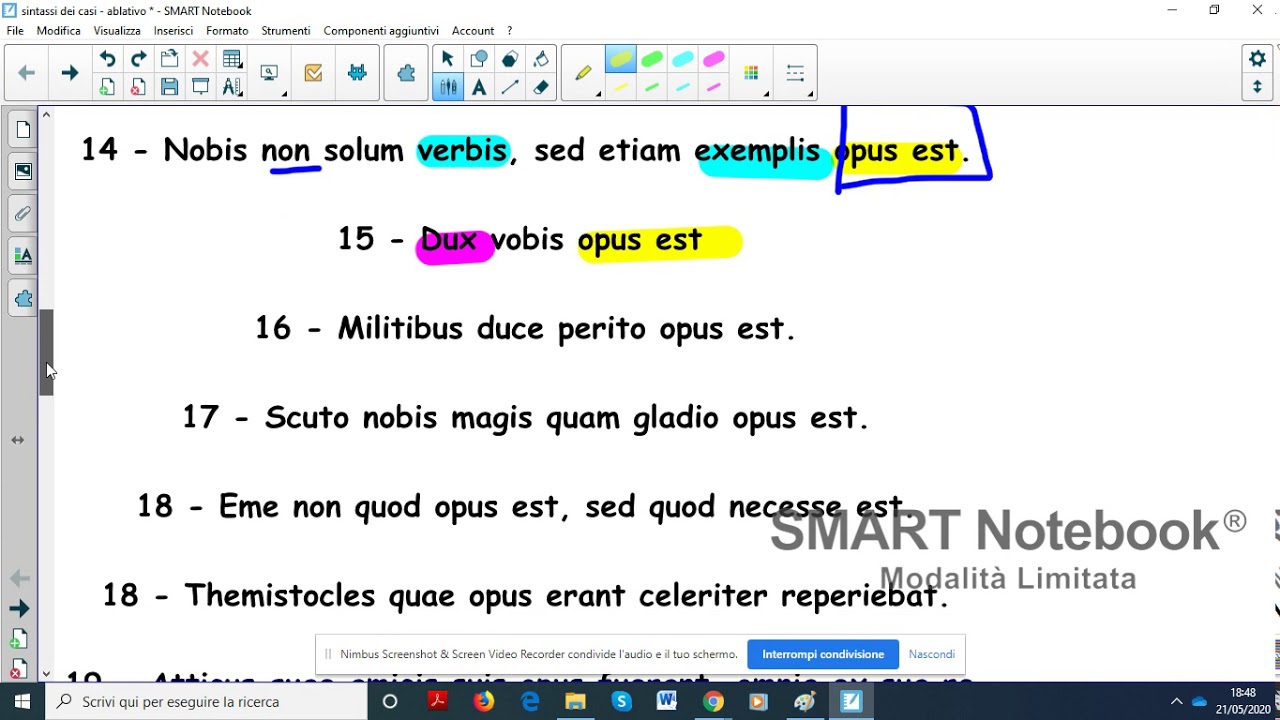 sintassi dell'ablativo    costruzione di opus est
