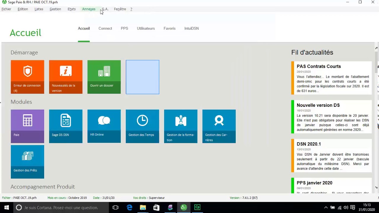 Sage Paie  -  Déplacer bulletin personnalisé et GA