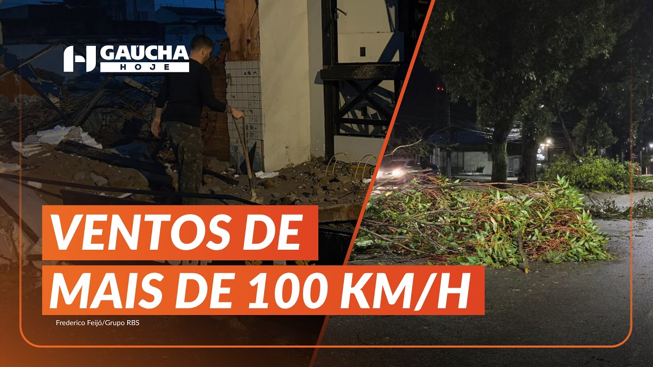 TEMPORAL no RS causa destelhamentos, queda de &aacute;rvores e falta de energia | Ga&uacute;cha Hoje
