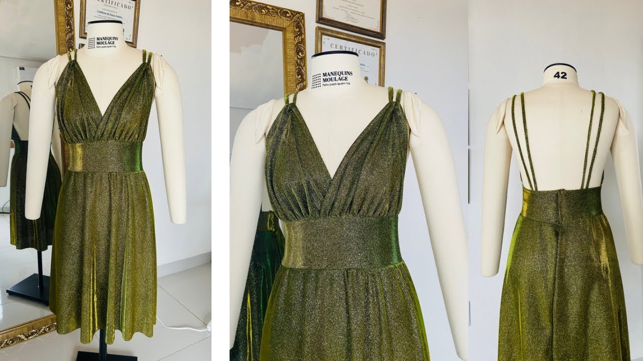 Vestido de festa fácil de fazer simples para iniciantes na costura