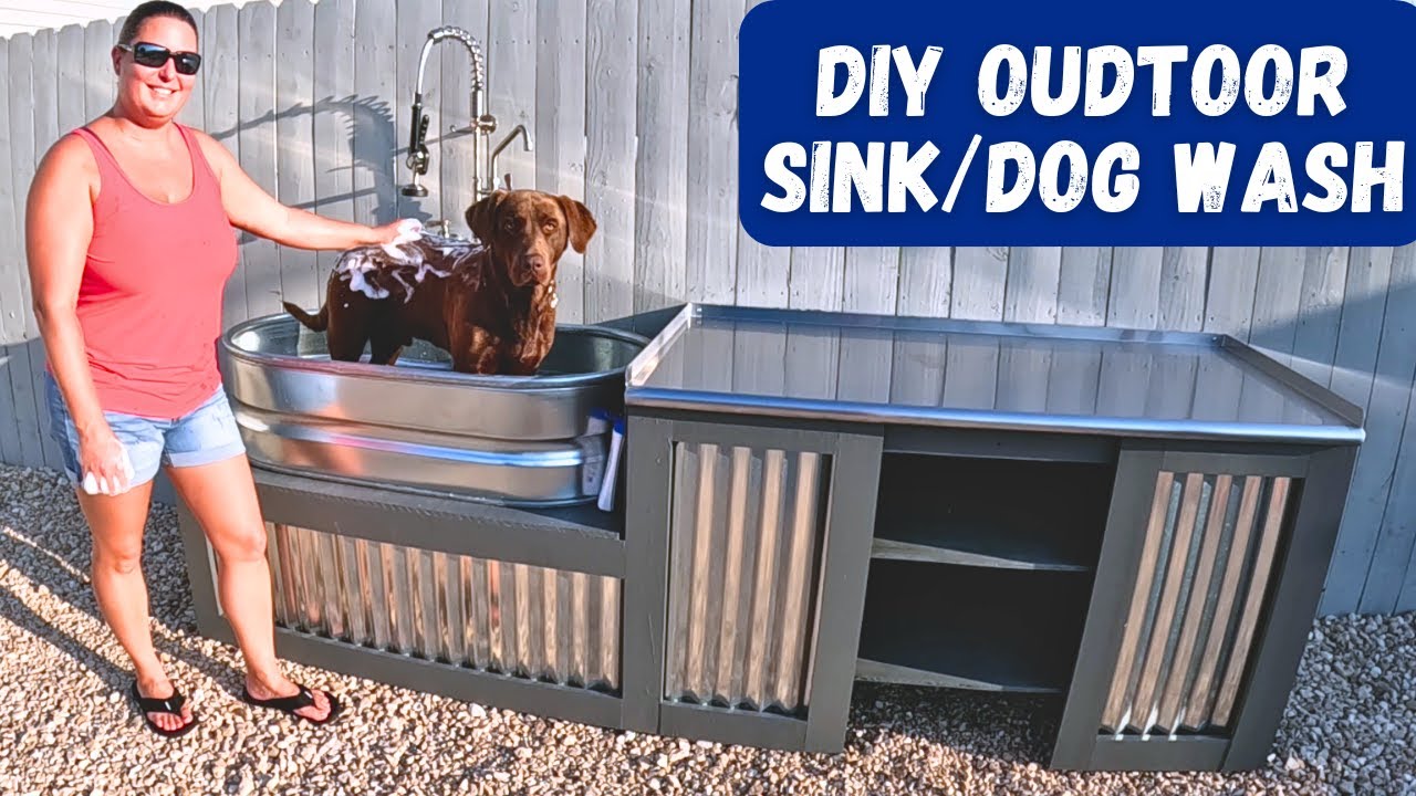 DIY Outdoor Dog Wash Station Sink