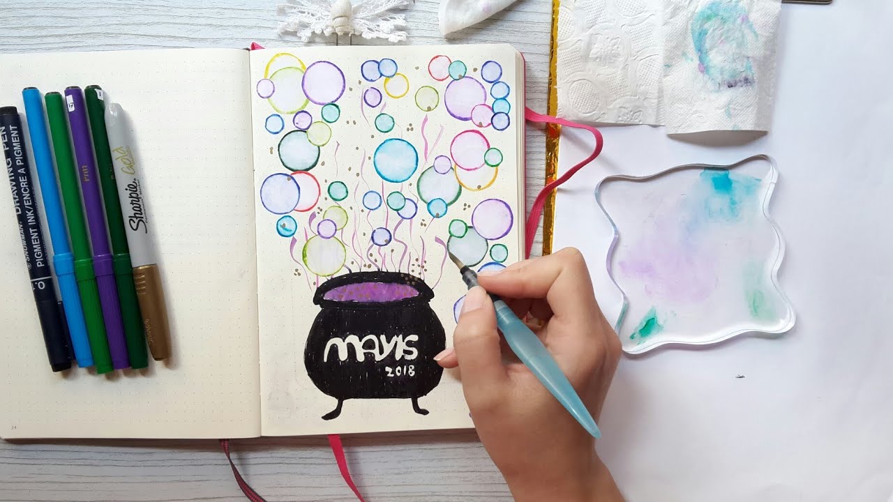 👻 Bullet Journal Mayıs 2018 Planım / leuchtturm1917 new pink Derle Topla Çalkala halloween october