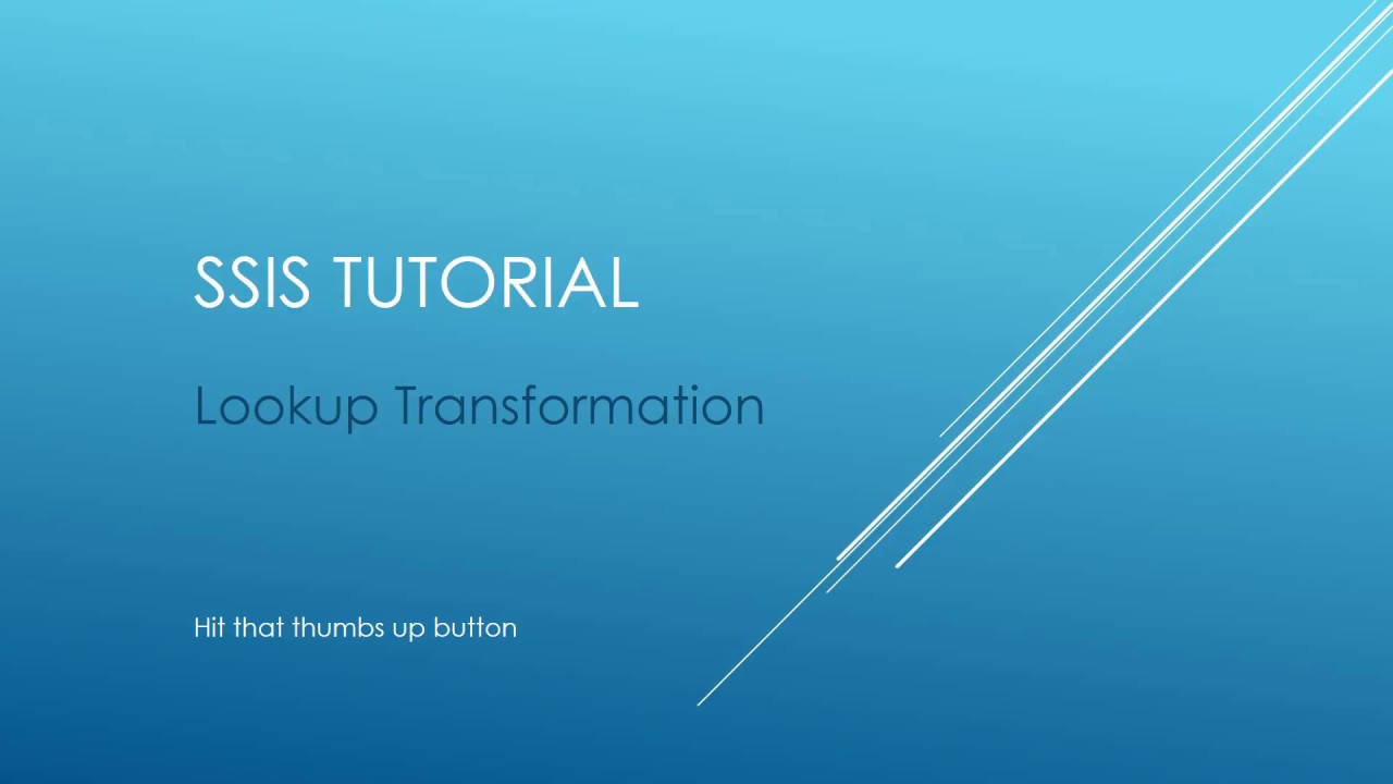 Учебное пособие по SSIS — преобразование подстановки