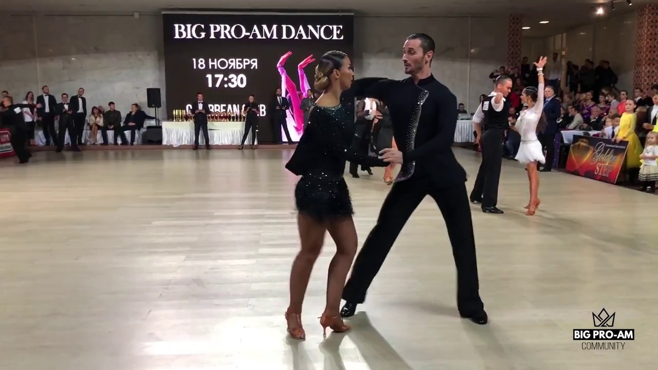 Single dance. Samba/Pro-Am Dance. Golden Step 2018. Kyiv.Ukraine