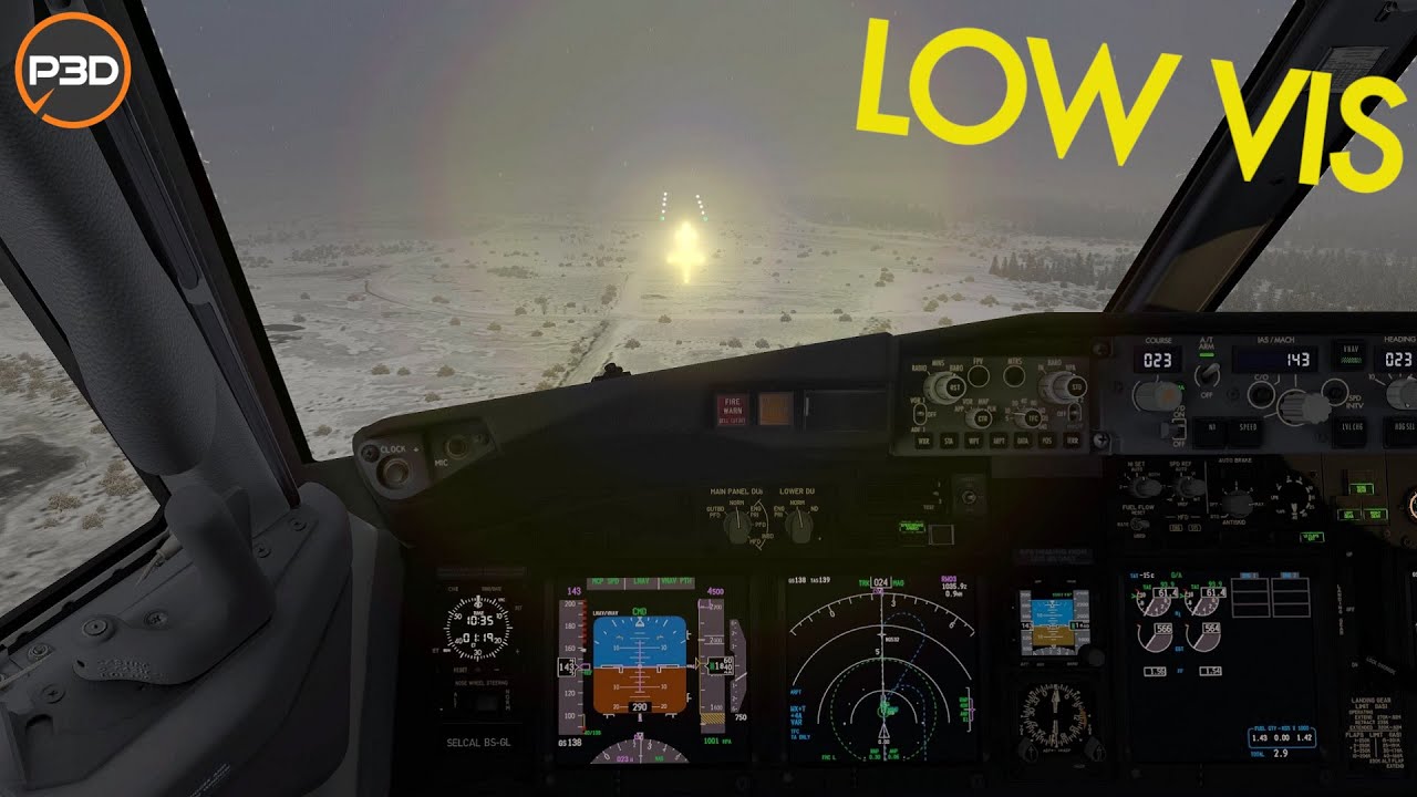 P3Dv5 | SECONDS from Go-Around | Landing into Foggy Kiruna | Norwegian B738