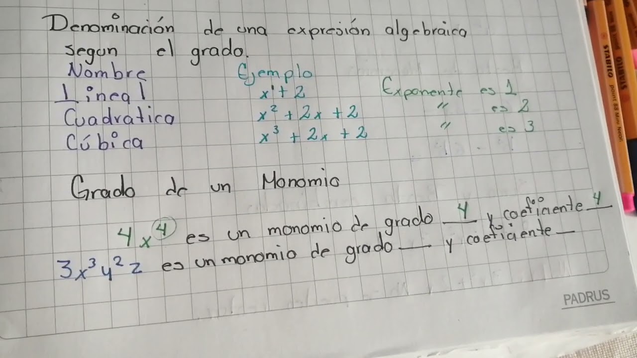 Suma y Resta de Monomios