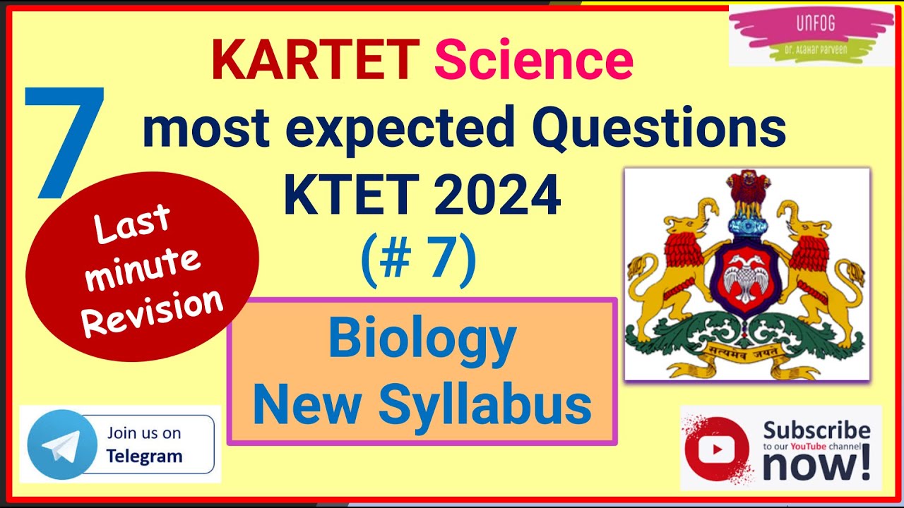 #kartet 2024❗️Biology easy & sure questions for ktet 🏵 new Science syllabus 🏵 Last minute revision