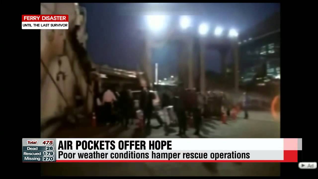 Hope rests on air pockets within capsized ferry