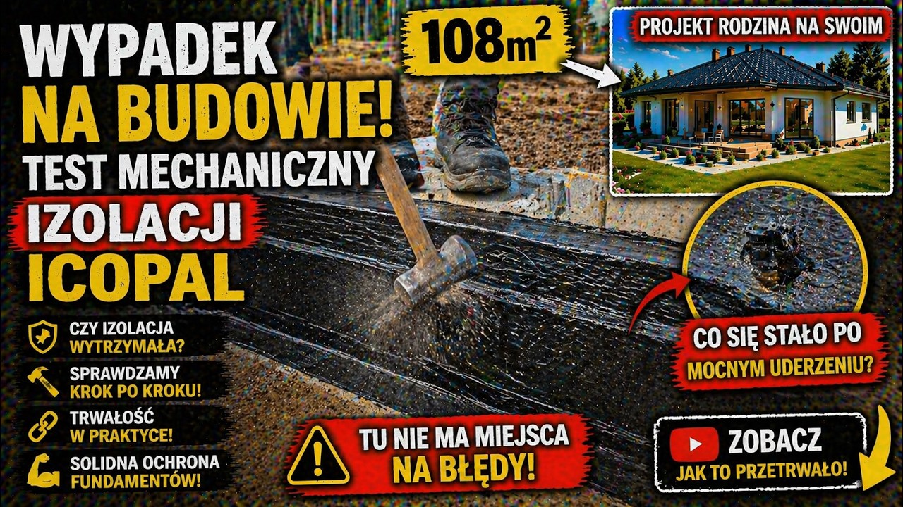 🔴EP.10  Wypadek na budowie. Test mechaniczny izolacji Icopal