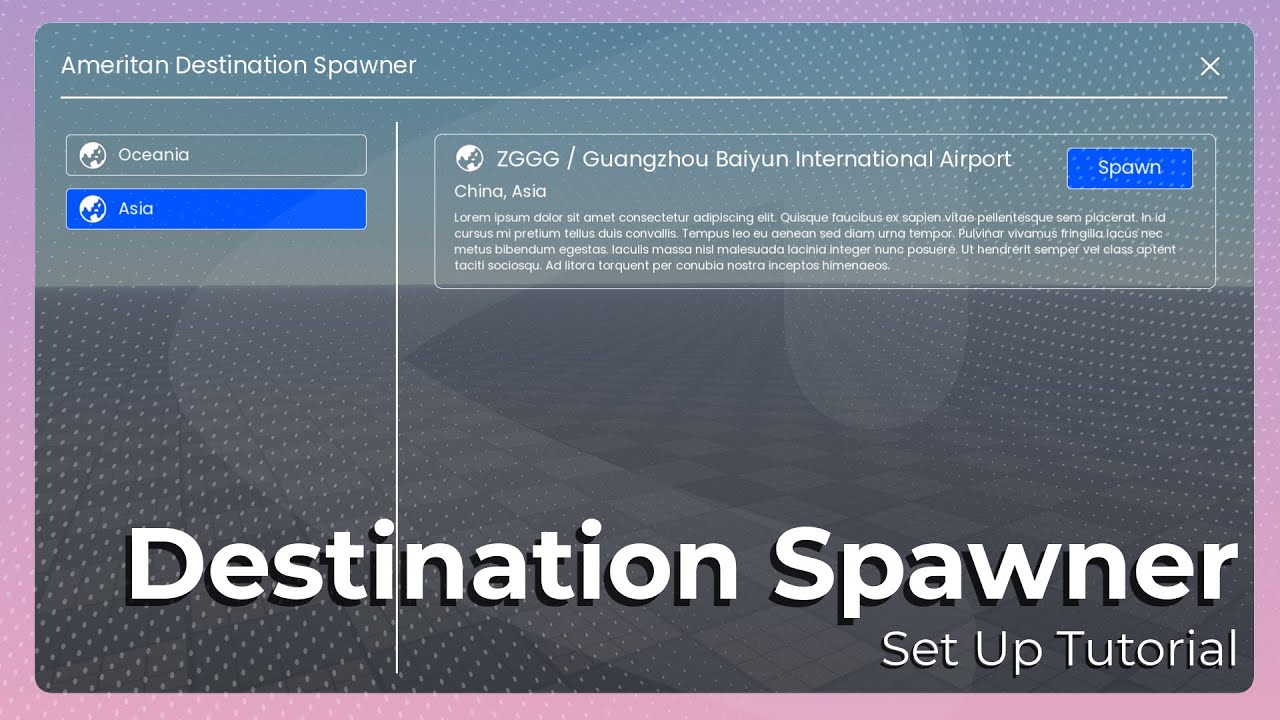 How to set up Ameritan Destination Spawner
