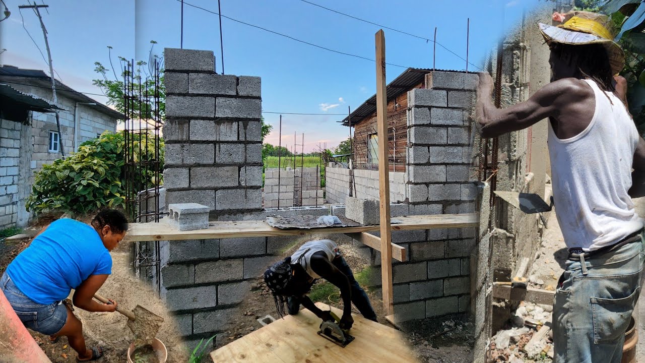 casting blocks packets installing the plys for the columns house update