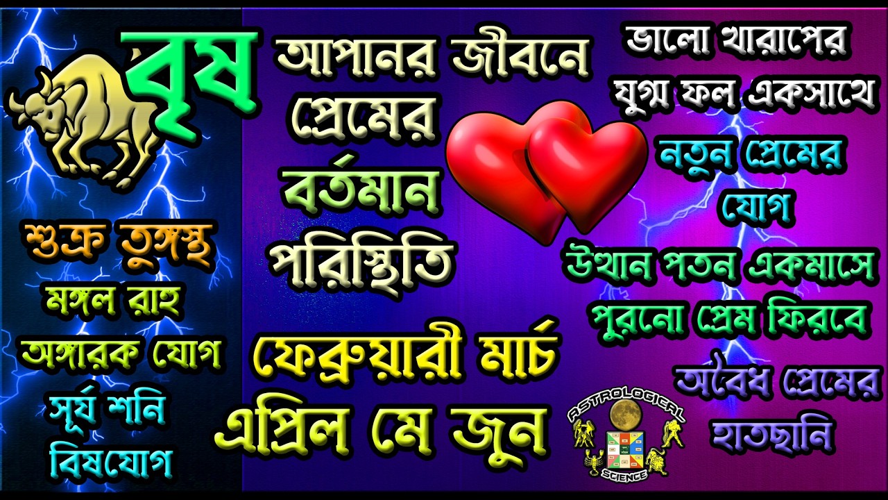 বৃষ লগ্নের মার্চ থেকে জুন ২০২৬ সালে প্রেমে কি কি বদল আসছে  Taurus Love Life বৃষ লগ্নের প্রেম ২০২৬