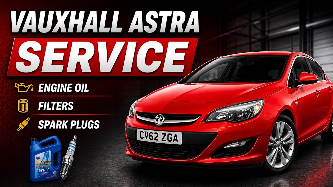 Vauxhall/ Opel Astra Petrol,   Engine Oil,  Filters and Spark plugs change