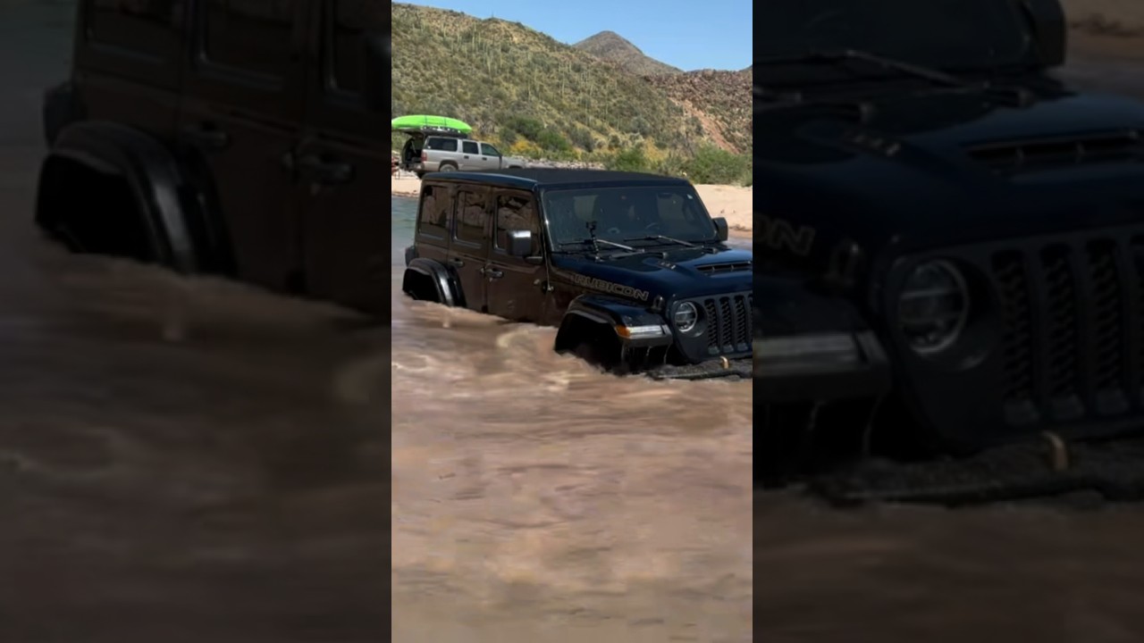 2022 Jeep 392 Wrangler Gets Completely Stuck In Water #392 #jeep #srt #car #fail #offroad #shorts