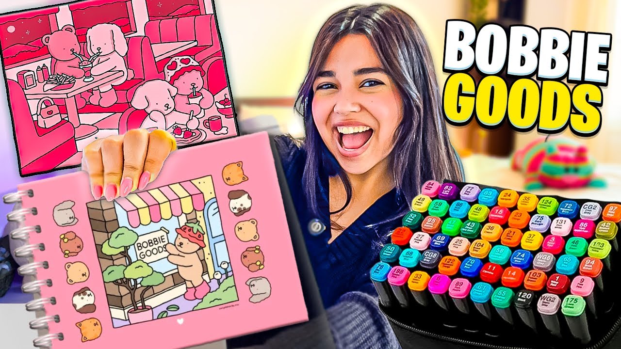 Pintei meu Bobbie Goods usando só UMA cor 🩷😱 (desafio impossível!)
