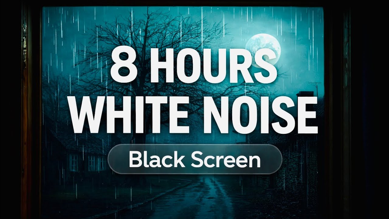 8 Hours White Noise for Deep Sleep, Babies & Focus | Black Screen | No Interruption