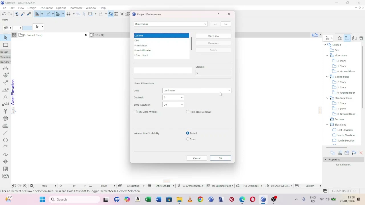 HOW TO SET DRAWING UNITS IN ARCHICAD 24