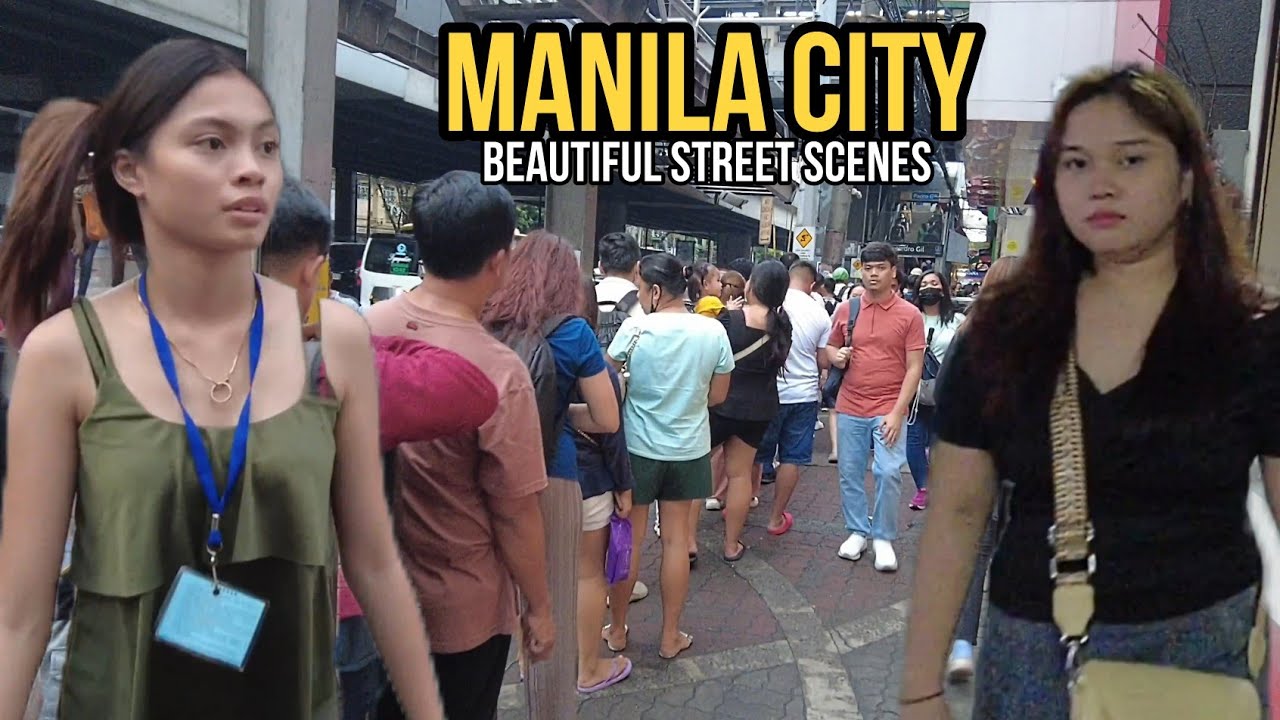 RUSH HOUR in Pedro Gil Street Manila and Streets Foods!Walking tour Philippines[4K[