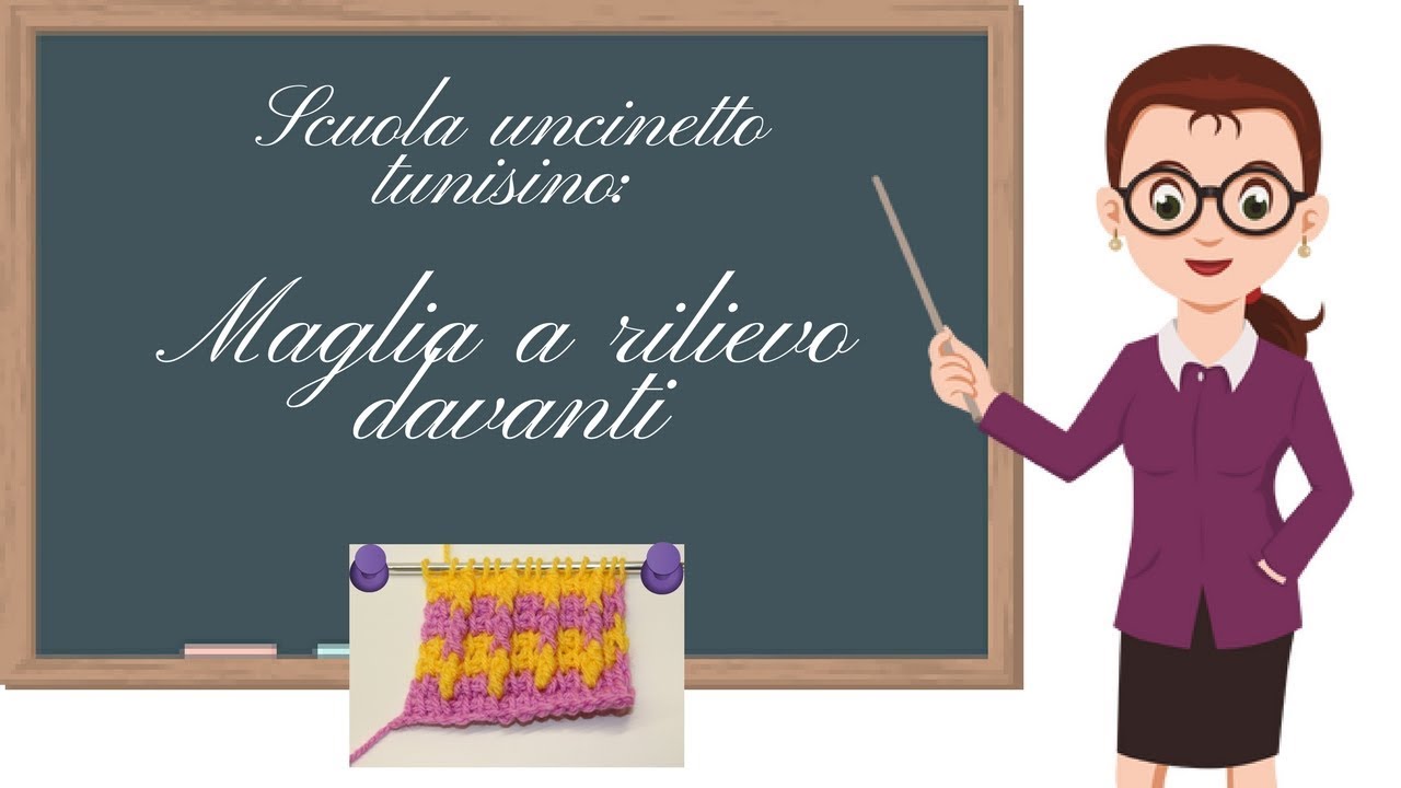 TUTORIAL: scuola uncinetto tunisino...punto alto a rilievo*lafatatuttofare*