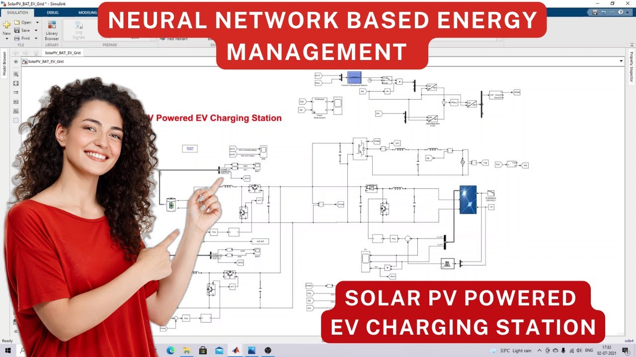 Зарядка электромобиля | Зарядная станция для электромобилей на солнечных батареях в MATLAB | Упра...