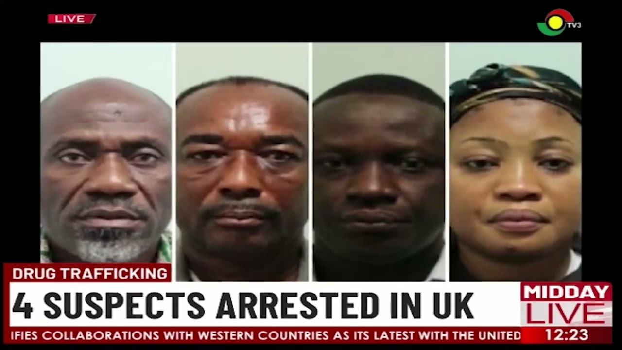 Drug Trafficking: 4 Suspects of Ghanaian Arrested in UK