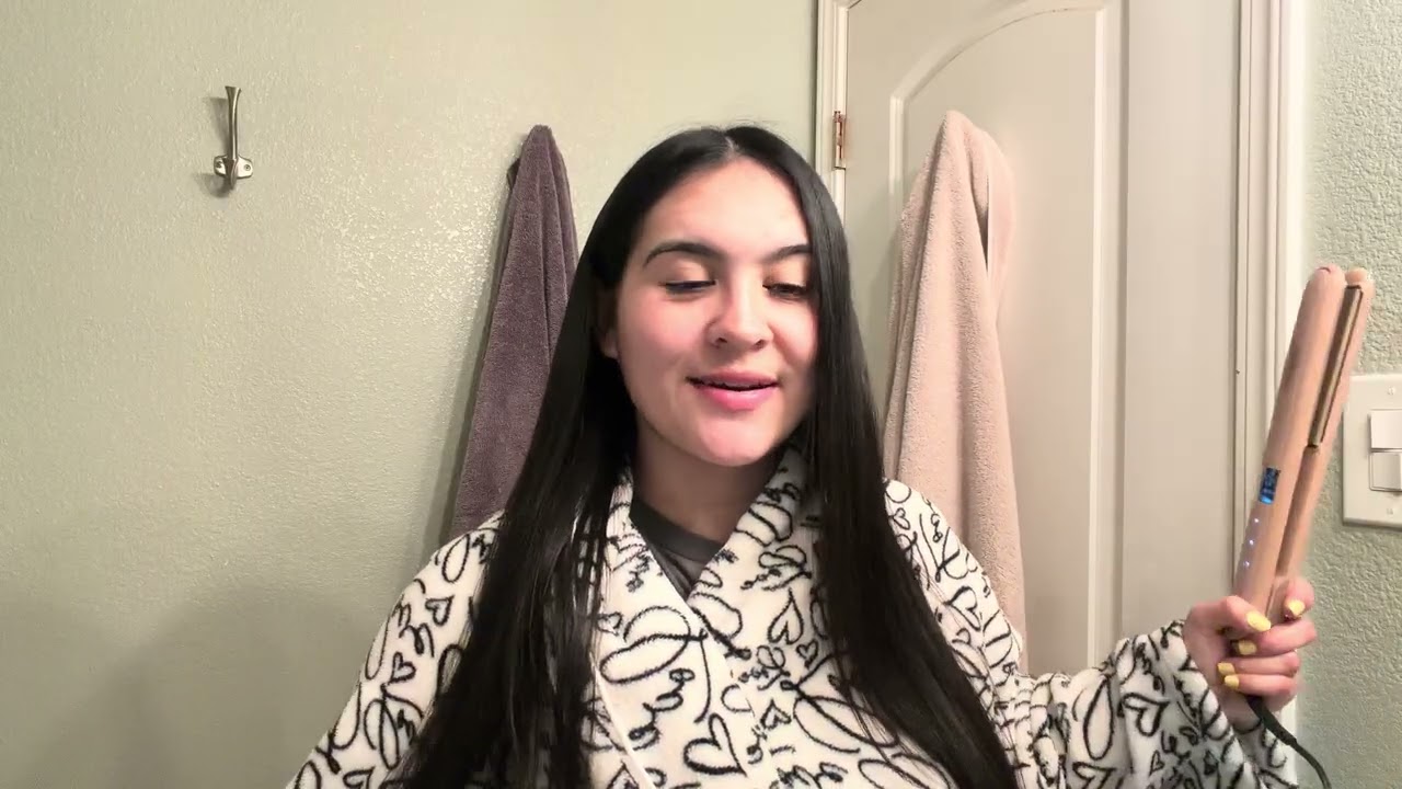 Straighten my hair with me #pooped
