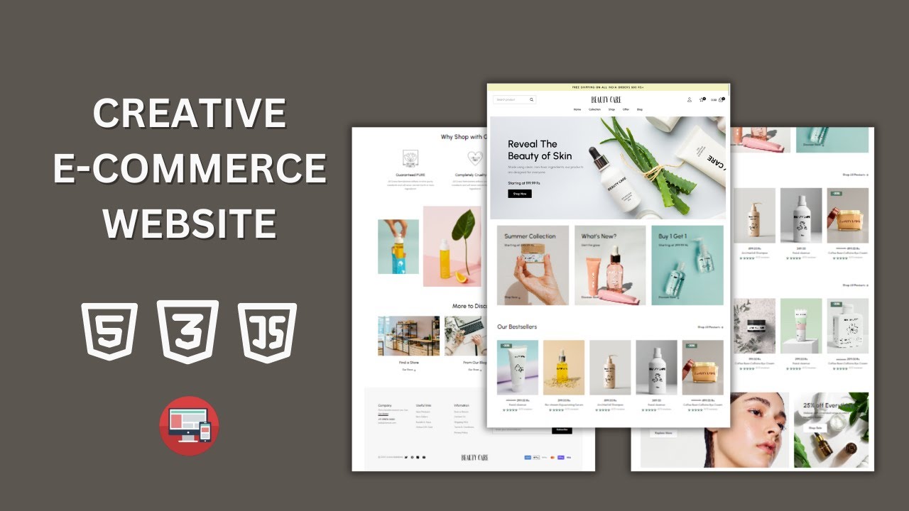 How to Build Creative eCommerce Website Using HTML CSS JavaScript