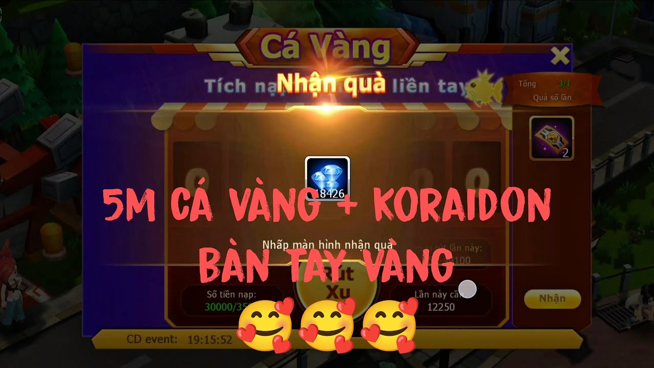 Hành trình top 1: Nạp 5m chơi cá + koraidon Poke đại chiến #pokedaichien #pokemon #pokémon 