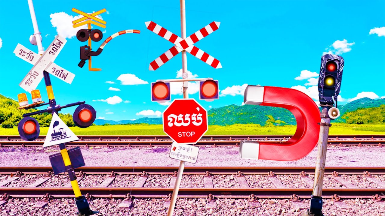 Railroad Crossing Pulled Out by a Magnet