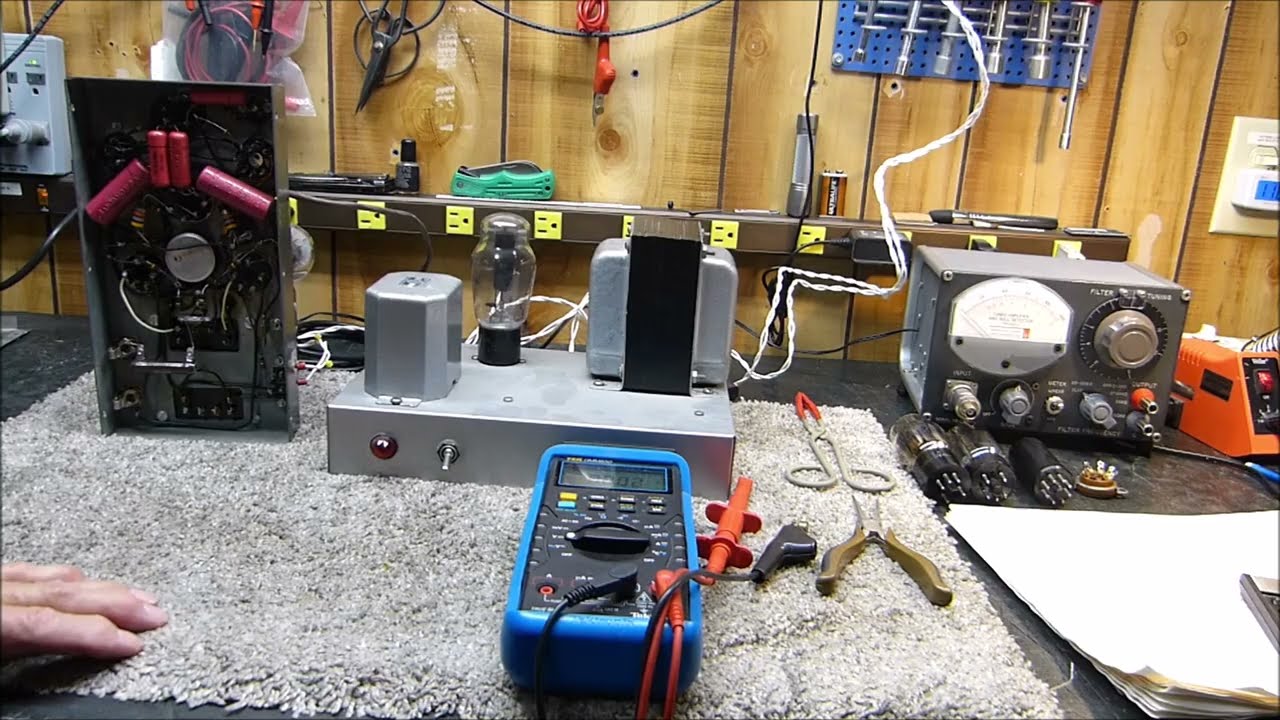 Heathkit WA-1 Audio Amplifier Performance Using 5V4, 5U4, Solid State & Mercury Vapour Rectifier