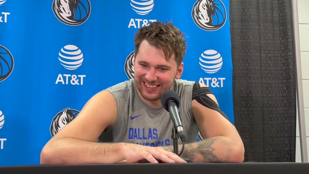 Mavs' Luka Doncic Speaks After Win vs Blazers Dec 16 2023