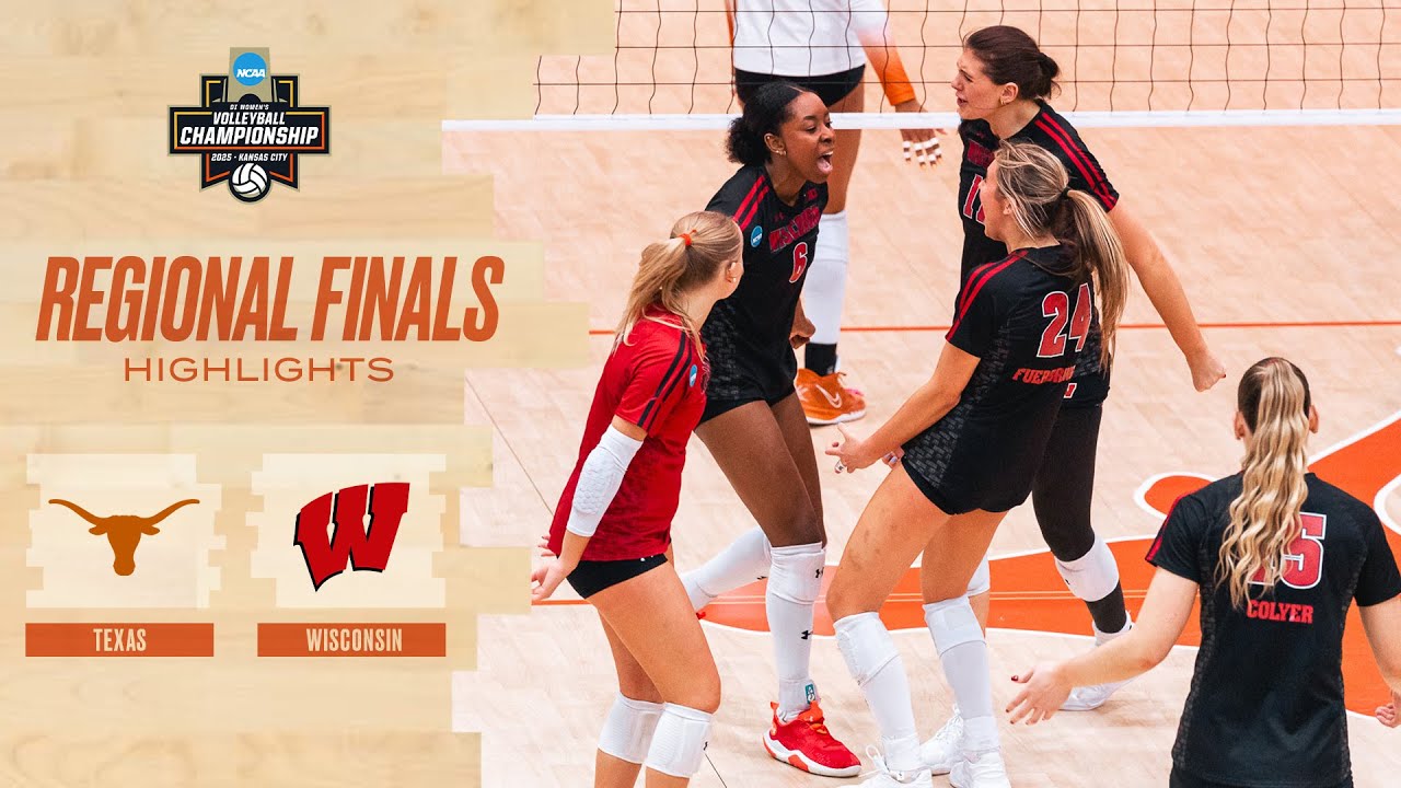 Wisconsin vs. Texas: 2025 NCAA volleyball regional final highlights
