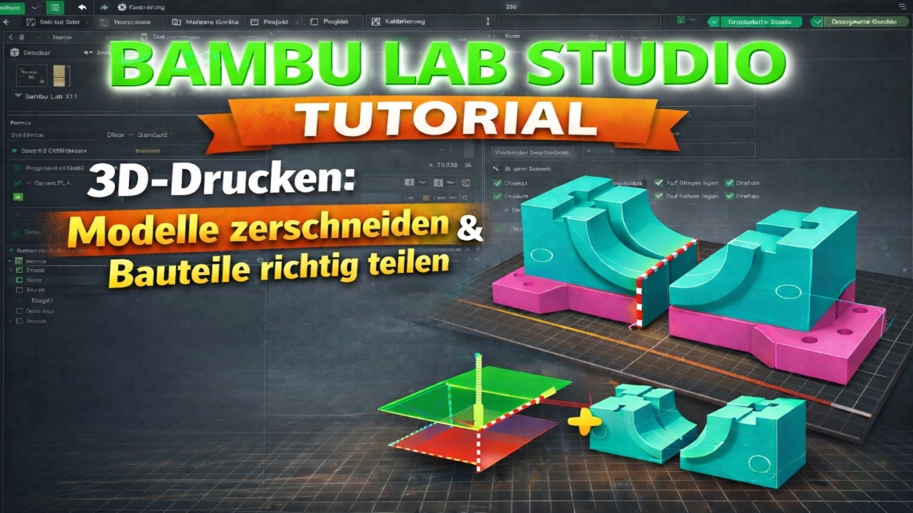 Bambu Lab Studio Tutorial 3D-Drucken: 3D-Modelle zerschneiden & Bauteile richtig teilen